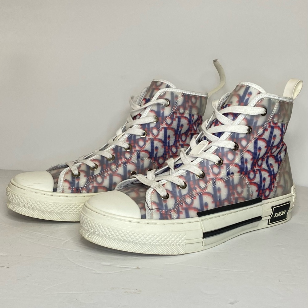 Dior B23 High Top Sneakers. Size 7US. 40EU. Red, white, and blue.